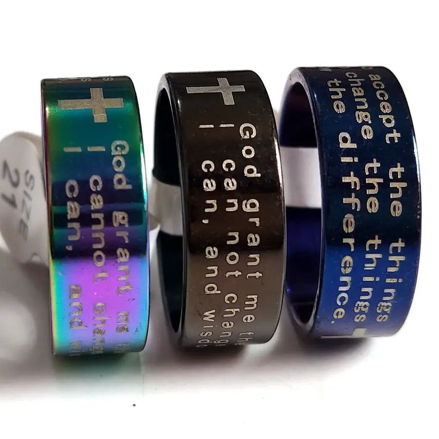 Christian Themed Metal Ring Collection