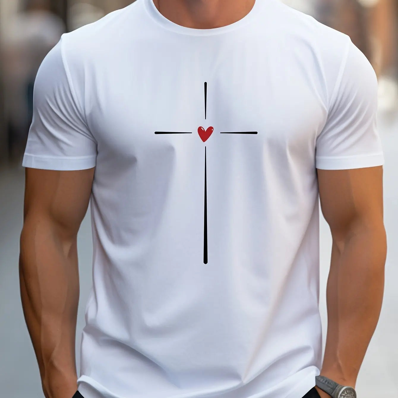 Heart Cross Cotton Shirt