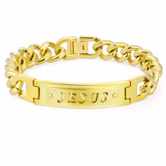 Jesus Curb Chain Bracelet