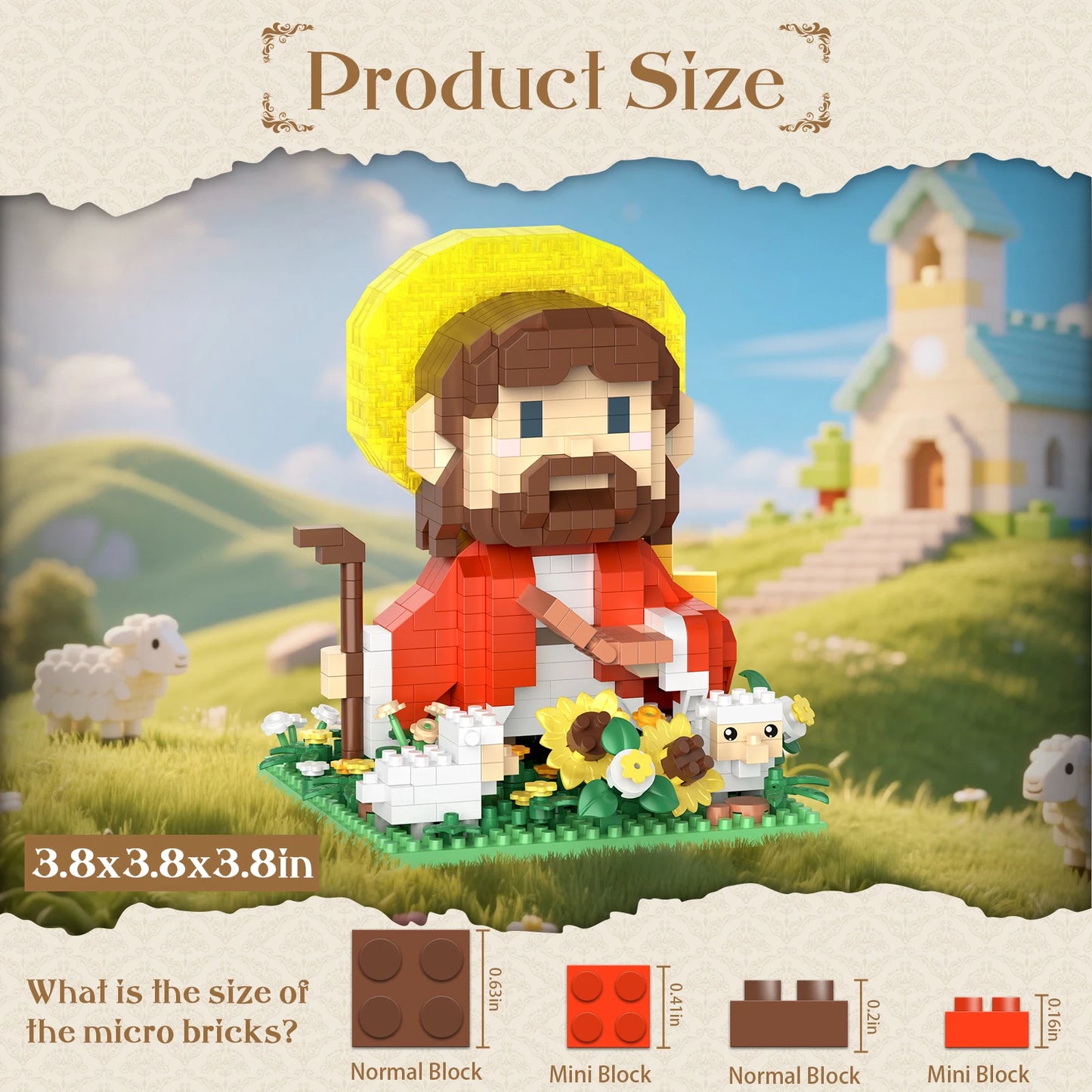 Jesus Building Block Set Décor