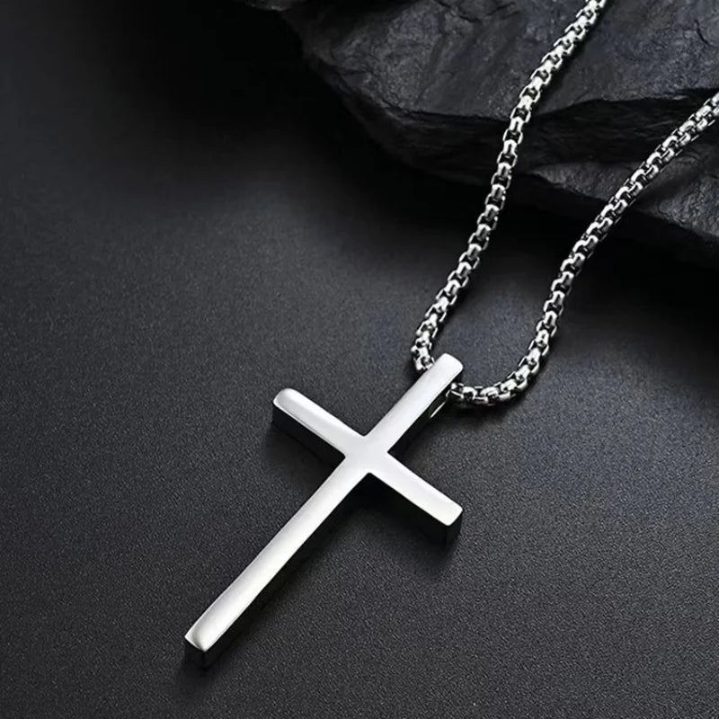 Minimalist Polished Cross Necklace