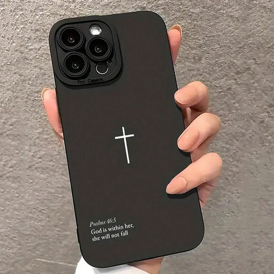 Funda para iPhone con la cruz del Salmo 46:5