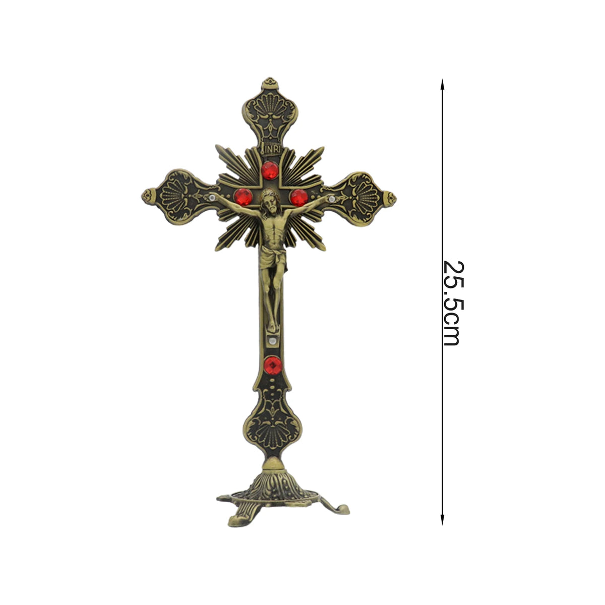 Catholic Standing Crucifix Sculpture
