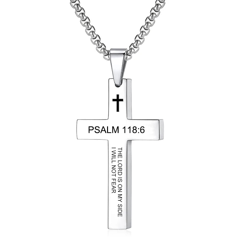 Philippians 4:13 Cross Necklace