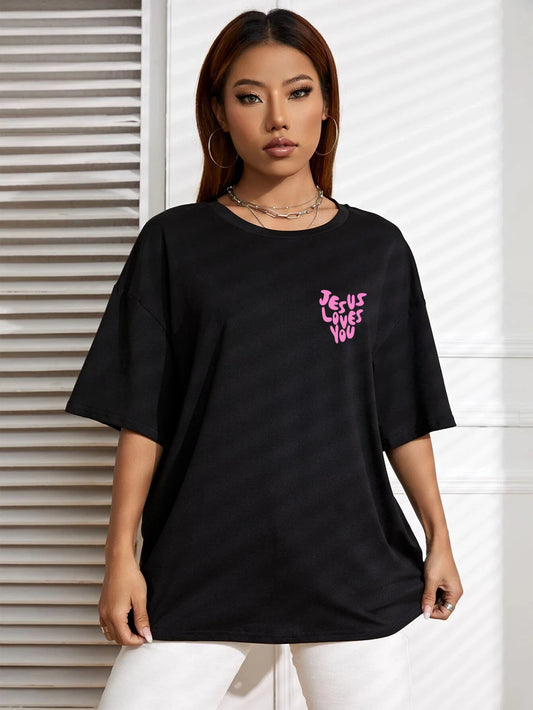 Camiseta de algodón "Jesús me ama"