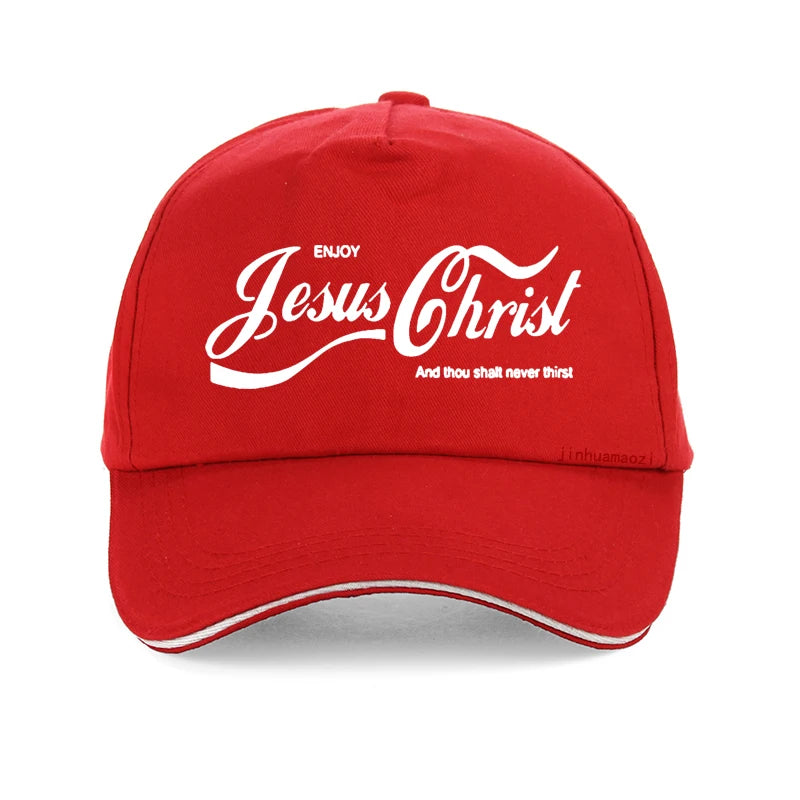 Gorra de béisbol parodia de Disfruta de Jesucristo