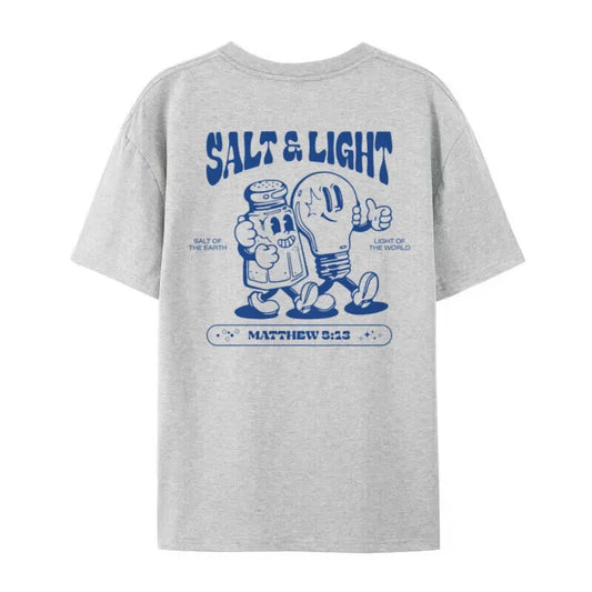 Camiseta con versículo cristiano de Sal y Luz