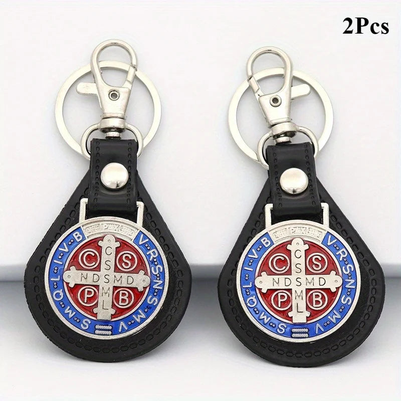 St. Benedict Christian Keychain Set - 2 Pieces