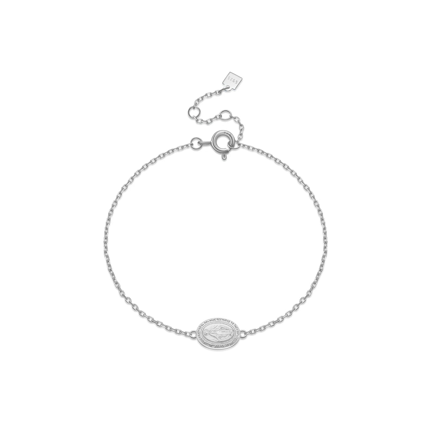 Virgin Mary Charm Chain Bracelet
