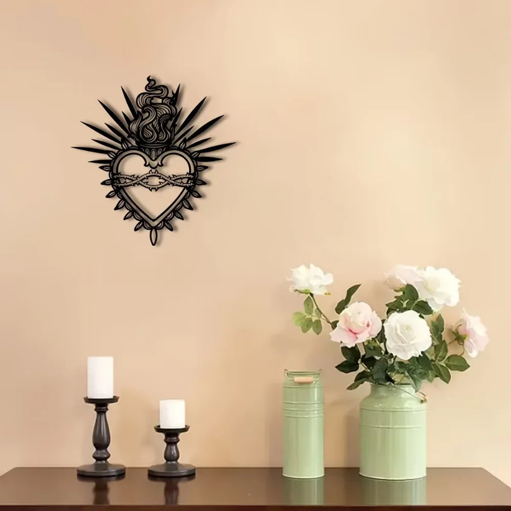 Sacred Heart Metal Wall Art