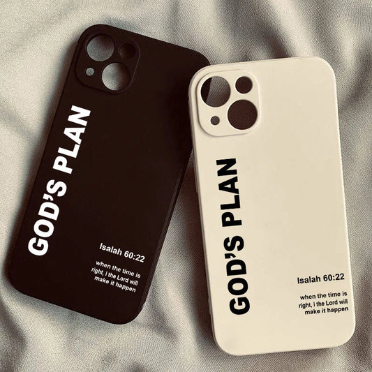 Funda para iPhone con versículo del plan de Dios