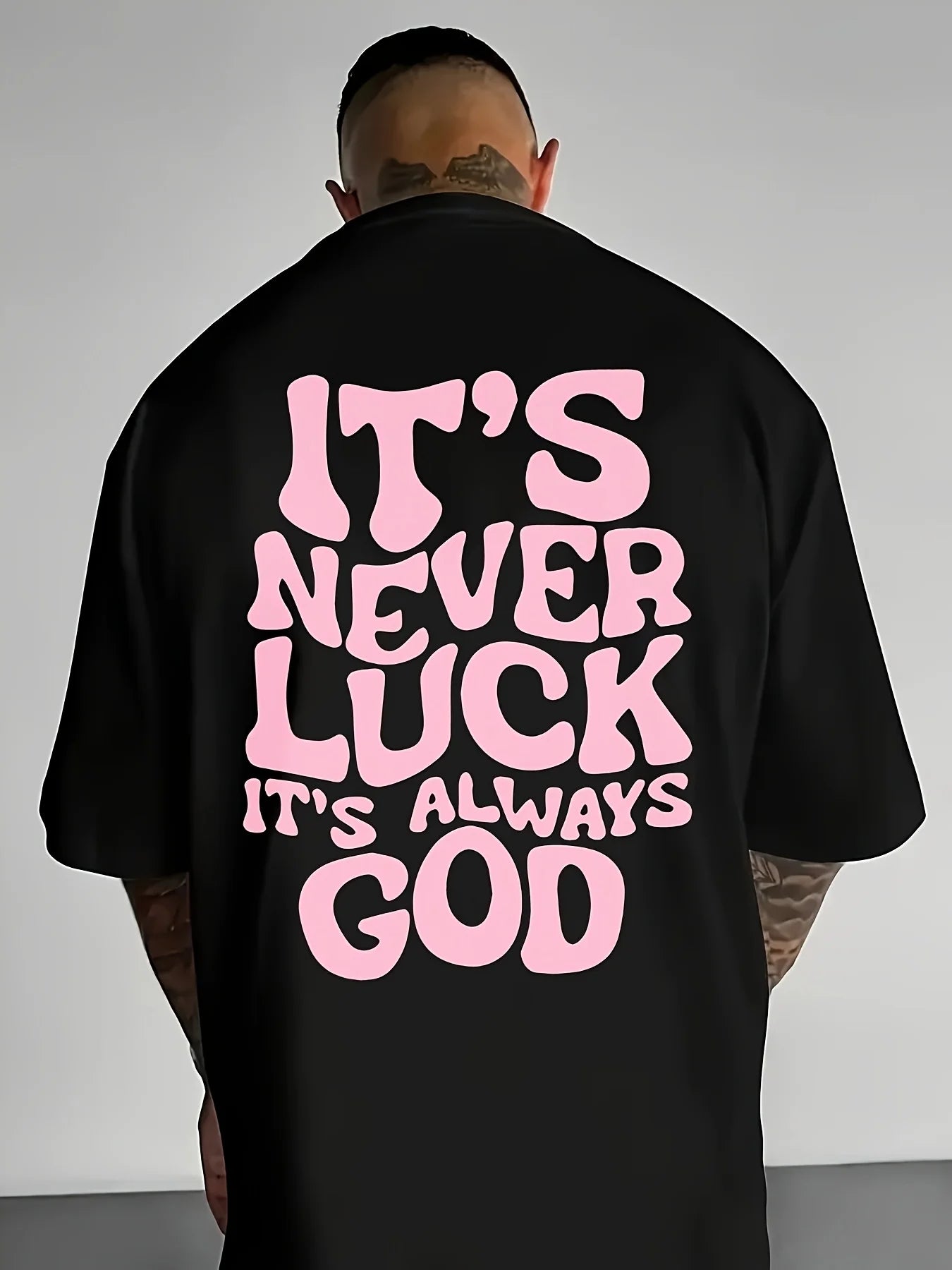 Camiseta masculina de algodão Sorte vs Deus