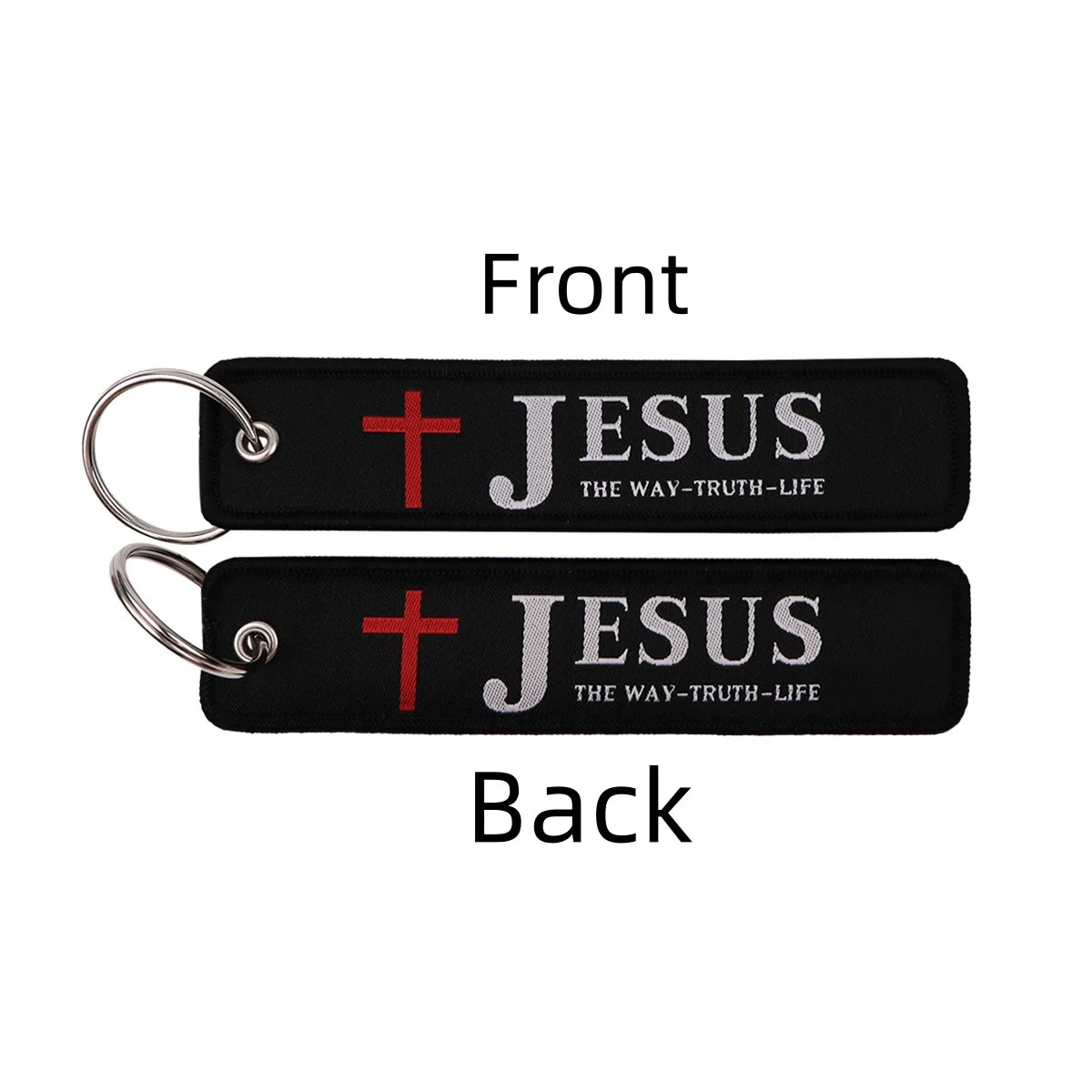 Embroidered Jesus Keyring