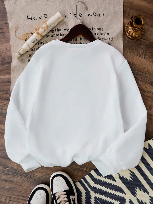 Jesus Color Letter Print Sweatshirt