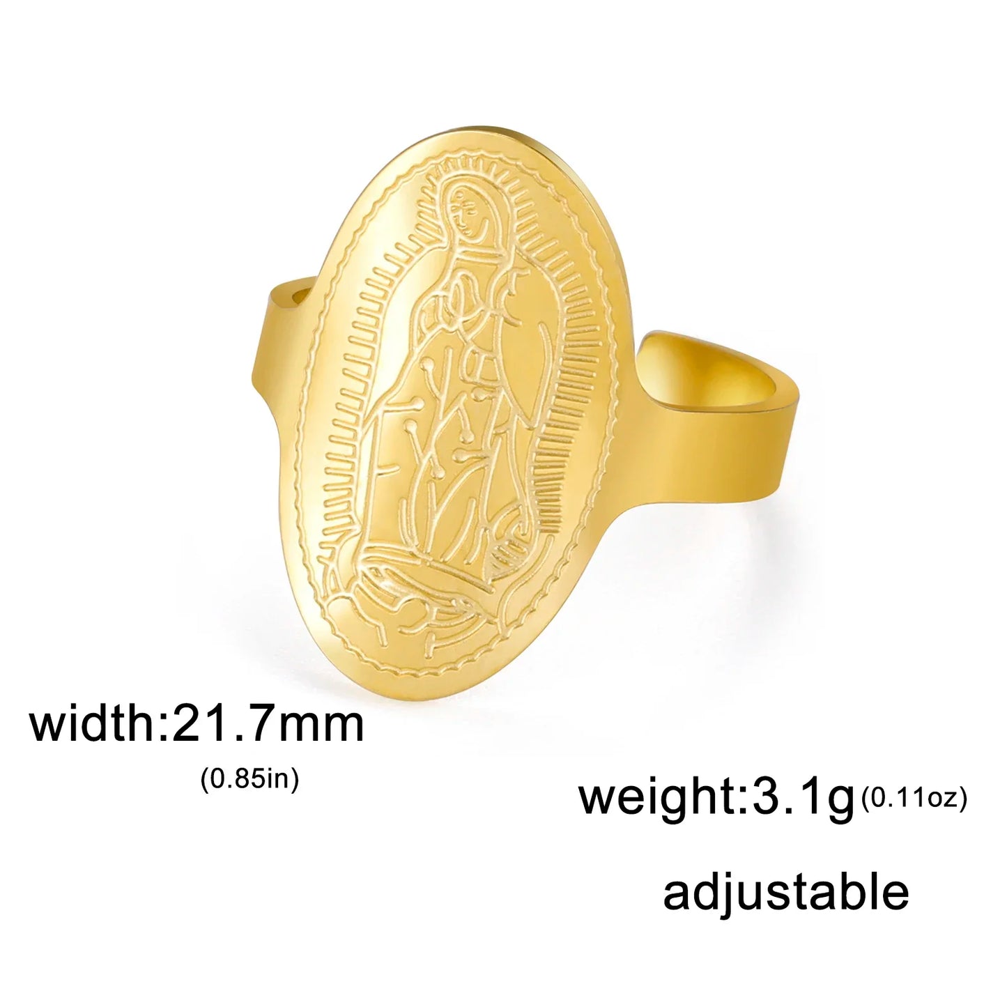 Jesus Mother Catholic Ring