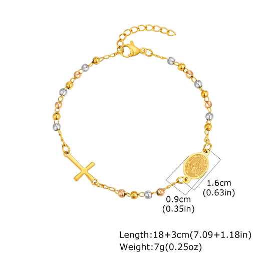 Women's Virgin Mary Rosary Bracelet