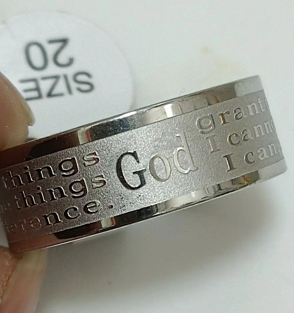 Serenity Prayer Band Ring