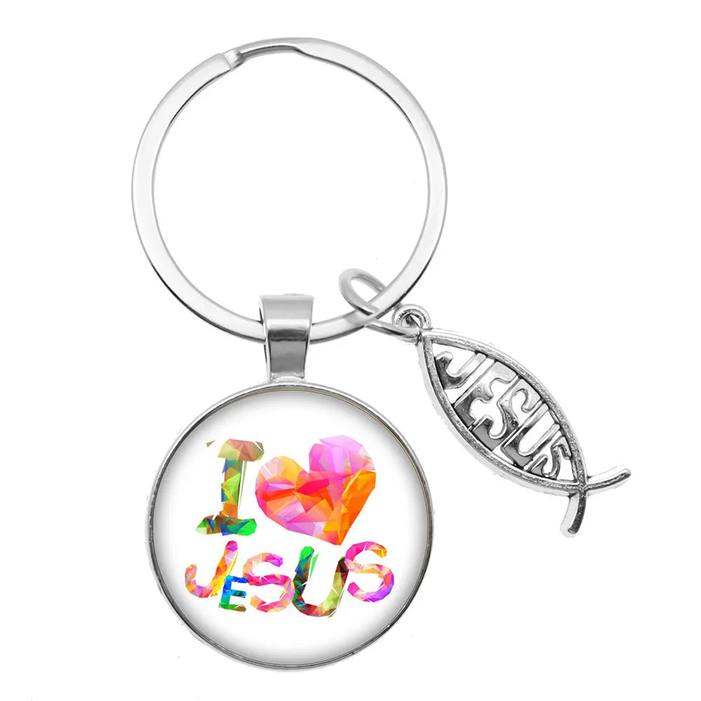 Jesus Medallion Keyring