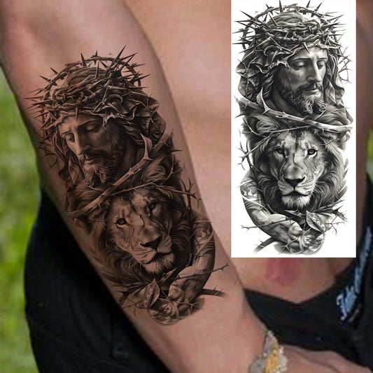 Jesus Fake Tattoo Sleeve Sticker