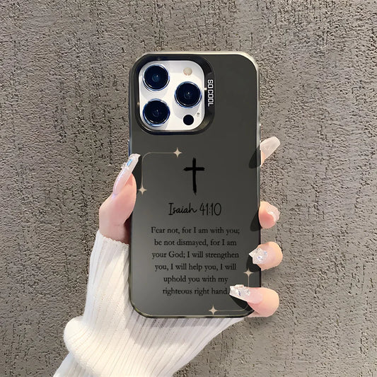Funda para iPhone con el versículo Isaías 41:10