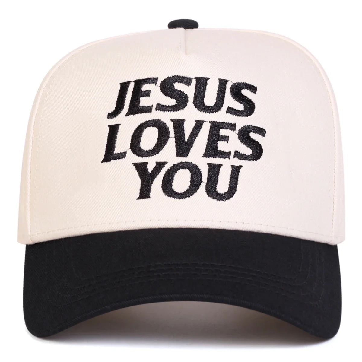 Jesus liebt dich-Hut – Verstellbare bestickte Baseballkappe