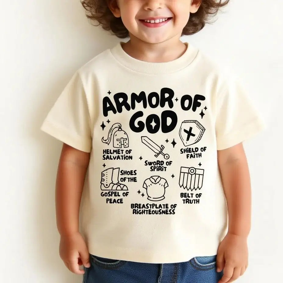 Camiseta infantil Armadura de Dios