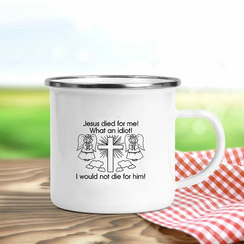 Jesus Enamel Mugs