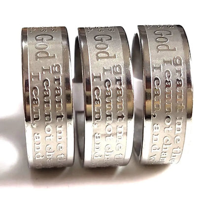 Christian Themed Metal Ring Collection