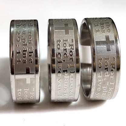 Christian Themed Metal Ring Collection