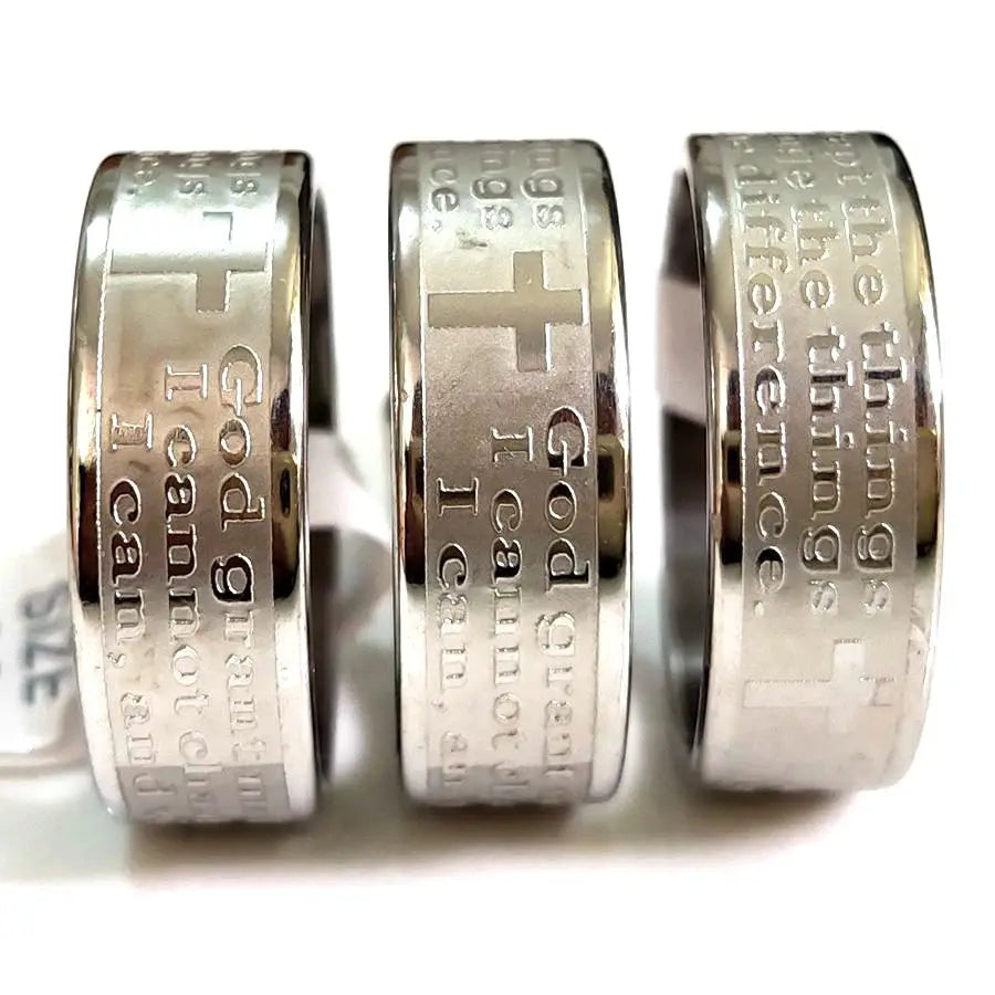 Christian Themed Metal Ring Collection