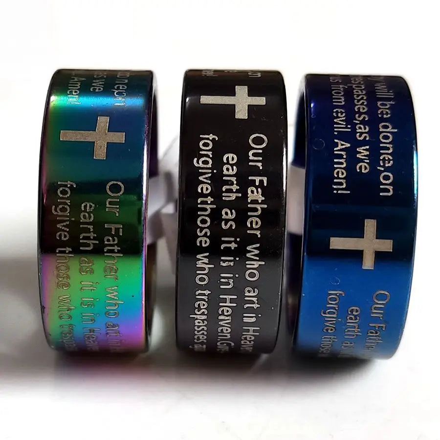 Christian Themed Metal Ring Collection