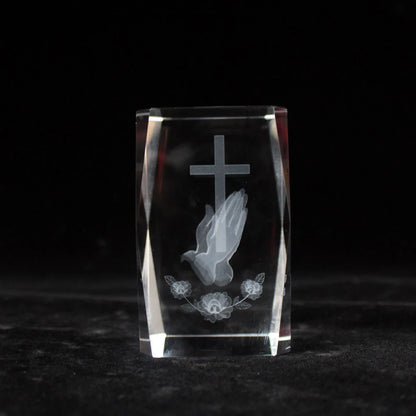 Religious Cube Crystal Decor 