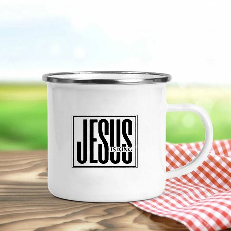 Jesus Enamel Mugs