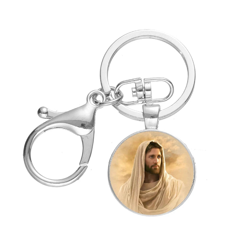 Antique Silver-Tone Keyring