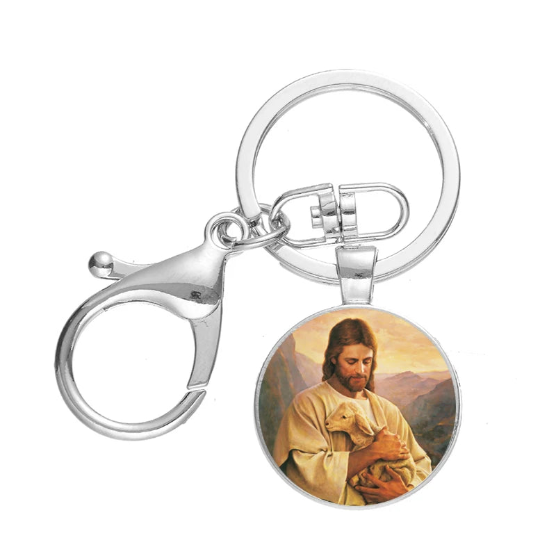 Antique Silver-Tone Keyring