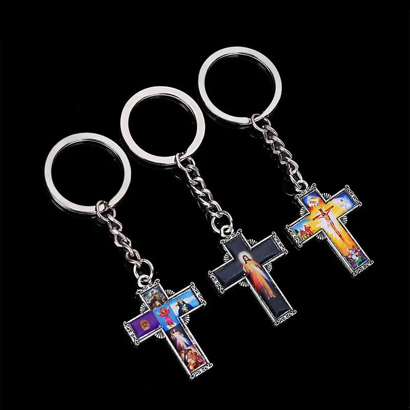 Sacred Icon Cross Keyring Collection