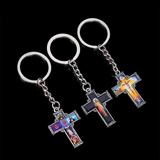Sacred Icon Cross Keyring Collection