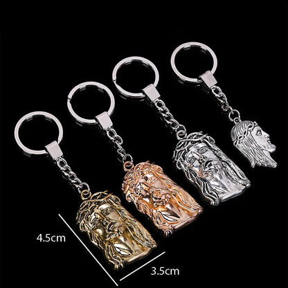 3D Jesus Christ Face Keyring