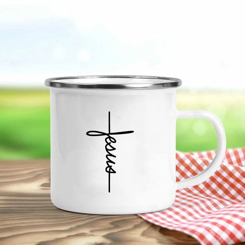 Jesus Enamel Mugs