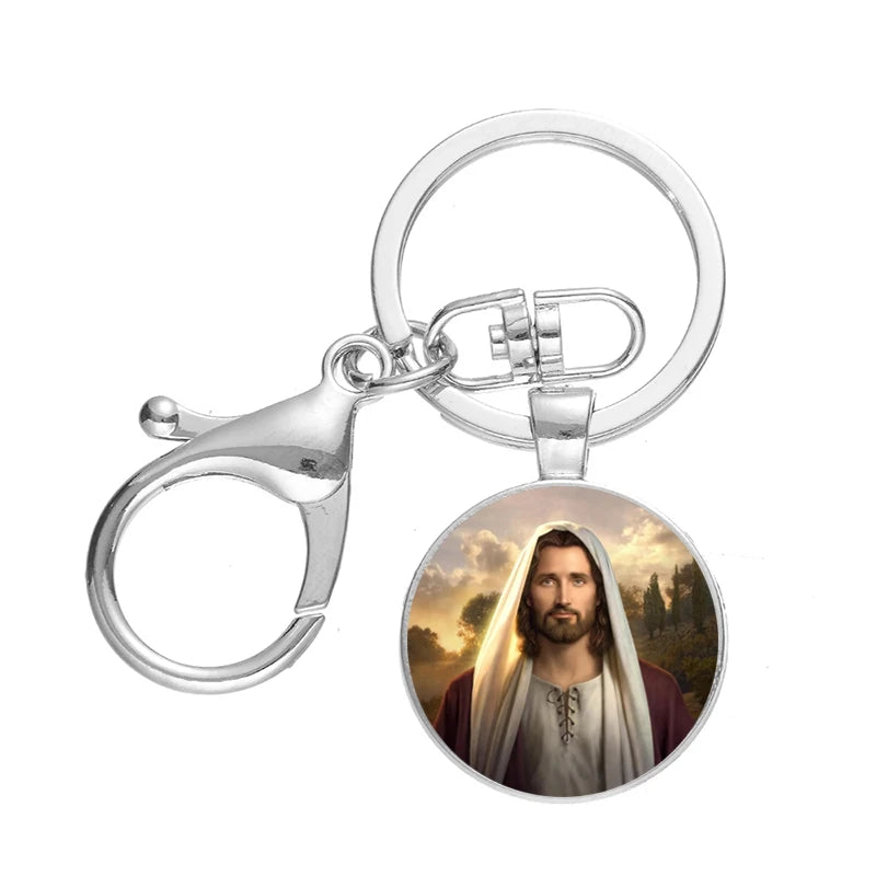 Antique Silver-Tone Keyring