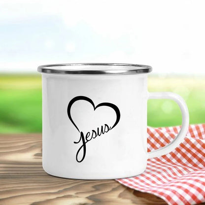 Jesus Enamel Mugs