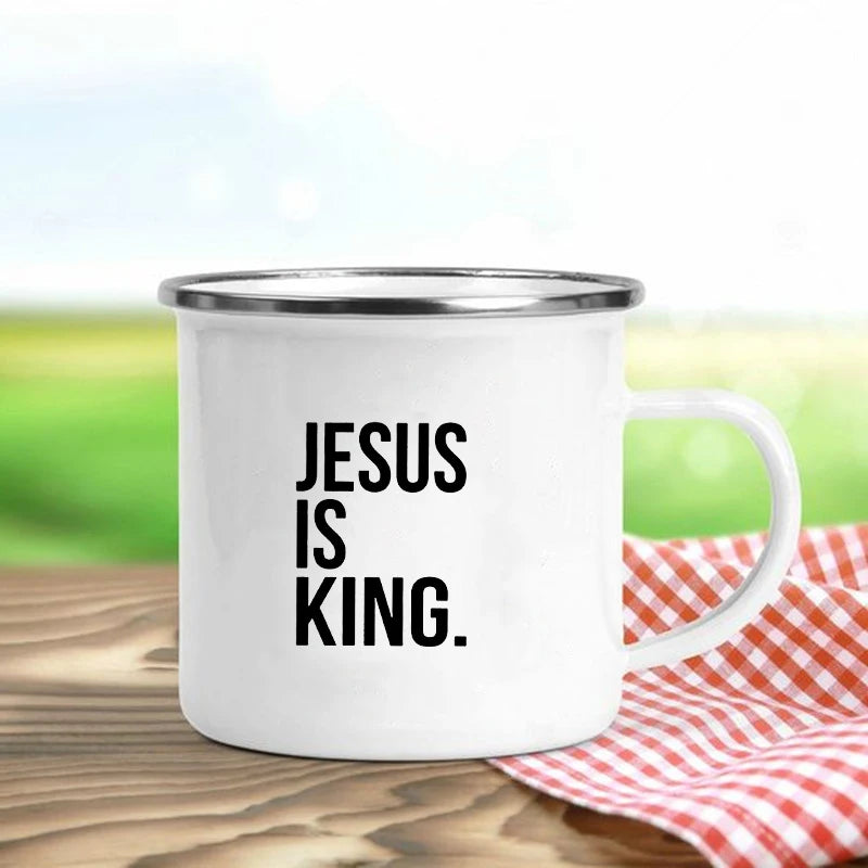 Jesus Enamel Mugs