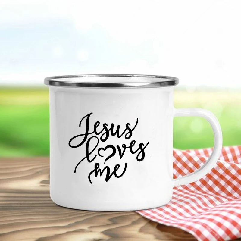 Jesus Enamel Mugs