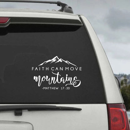 Faith Can Move Mountains Vinyl Wall Decal, 56 x 40 cm
