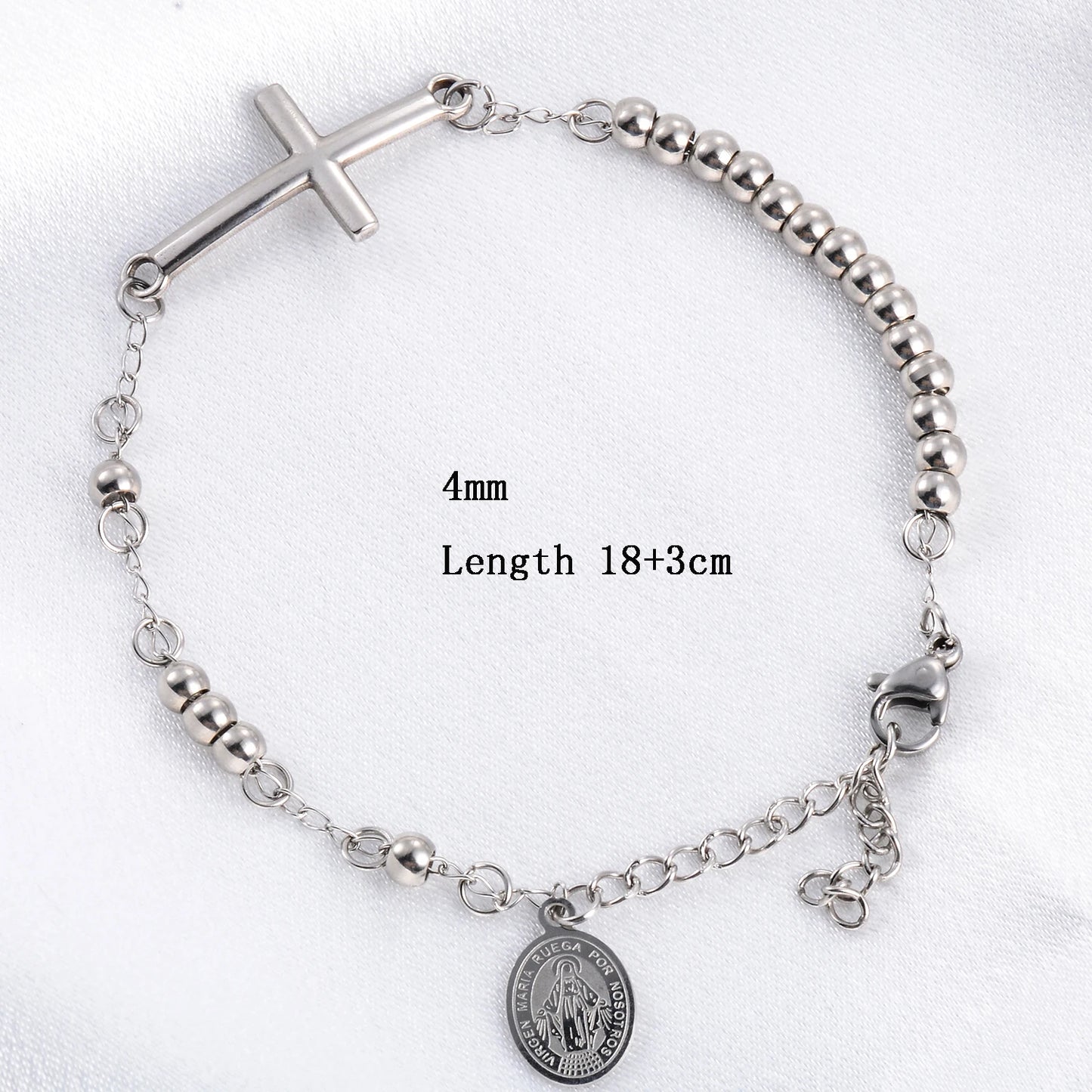 Pulseira de corrente com pingente cruzado para mulheres