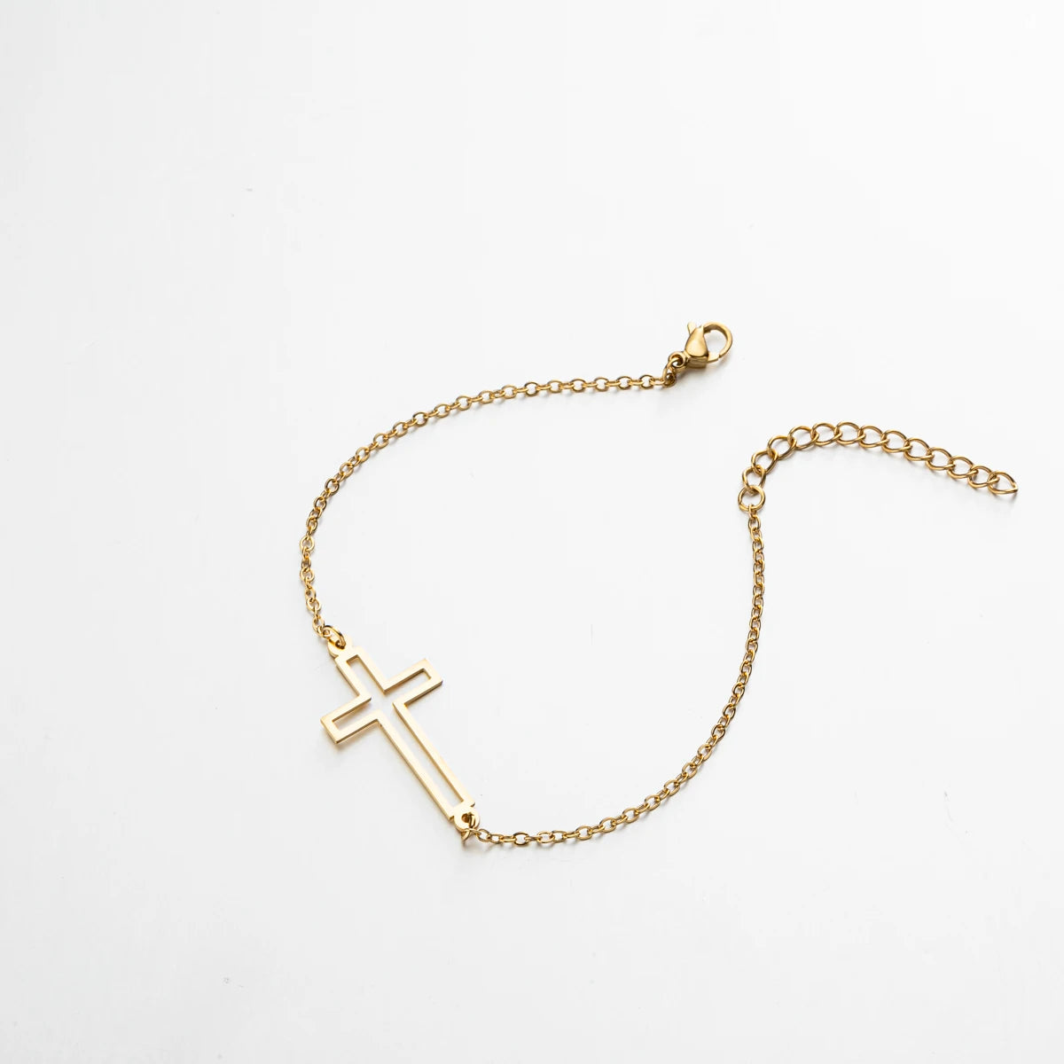 Pulseira com pingente de cruz de Jesus para mulheres
