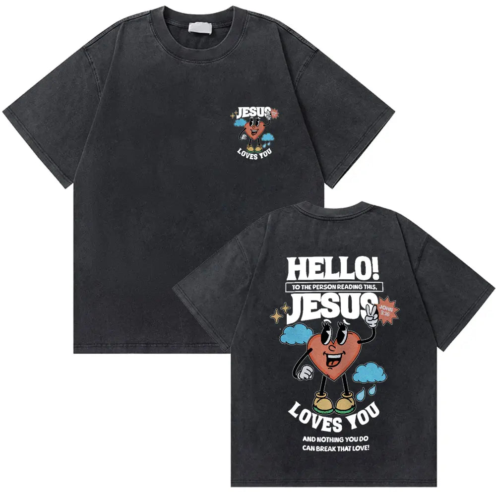 Vintage Washed Religious Shirt 