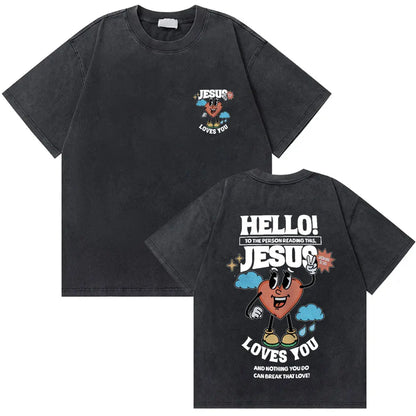 Vintage Washed Religious Shirt 