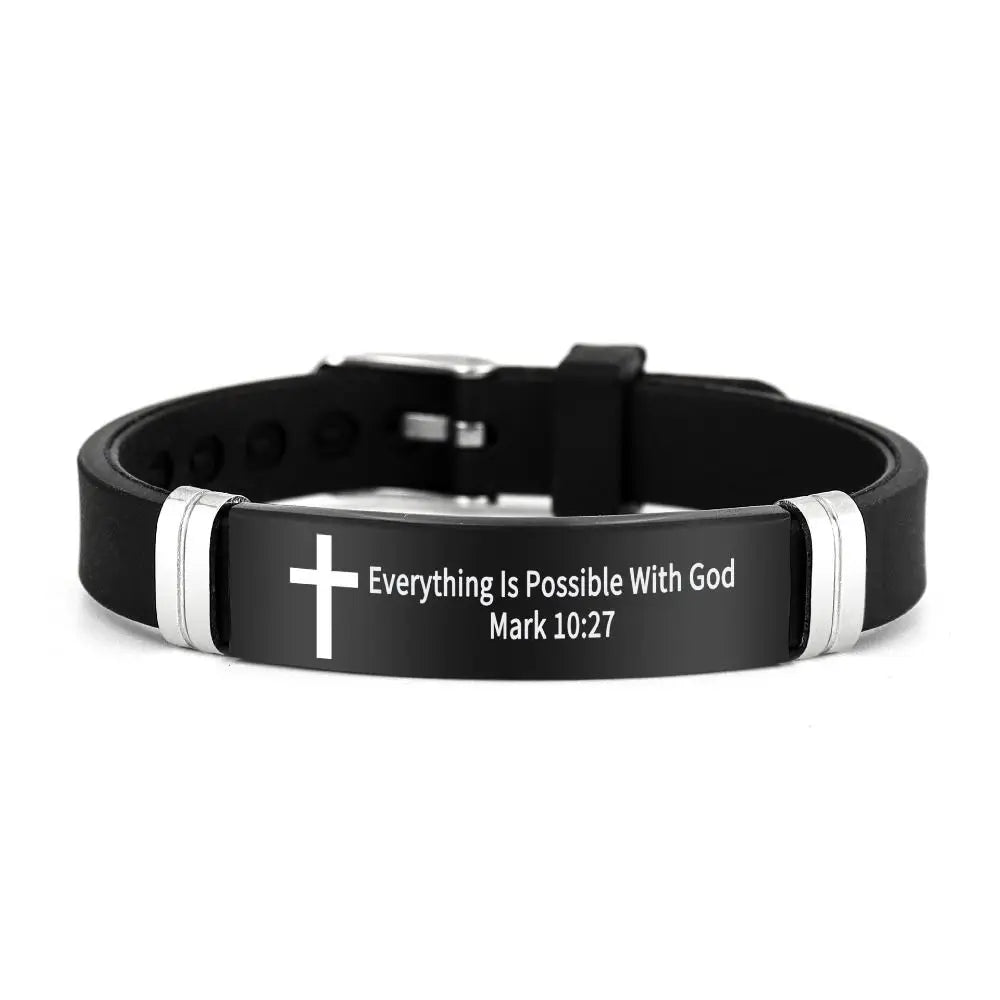 Pulseira inspiradora de versículos bíblicos