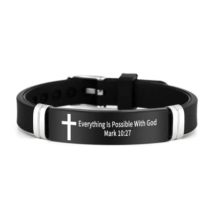 Pulseira inspiradora de versículos bíblicos